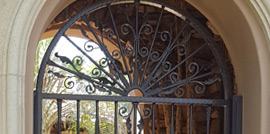 fancy iron door