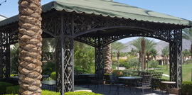 iron outside gazebo