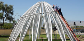 steel art installation