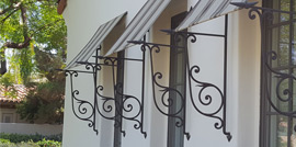 iron window awnings